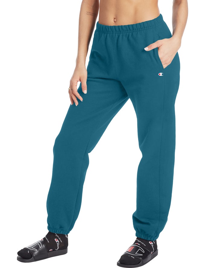 Pantalon Chandal Champion Mujer - Reverse Weave Boyfriend ( Azules ) 6931248-DV